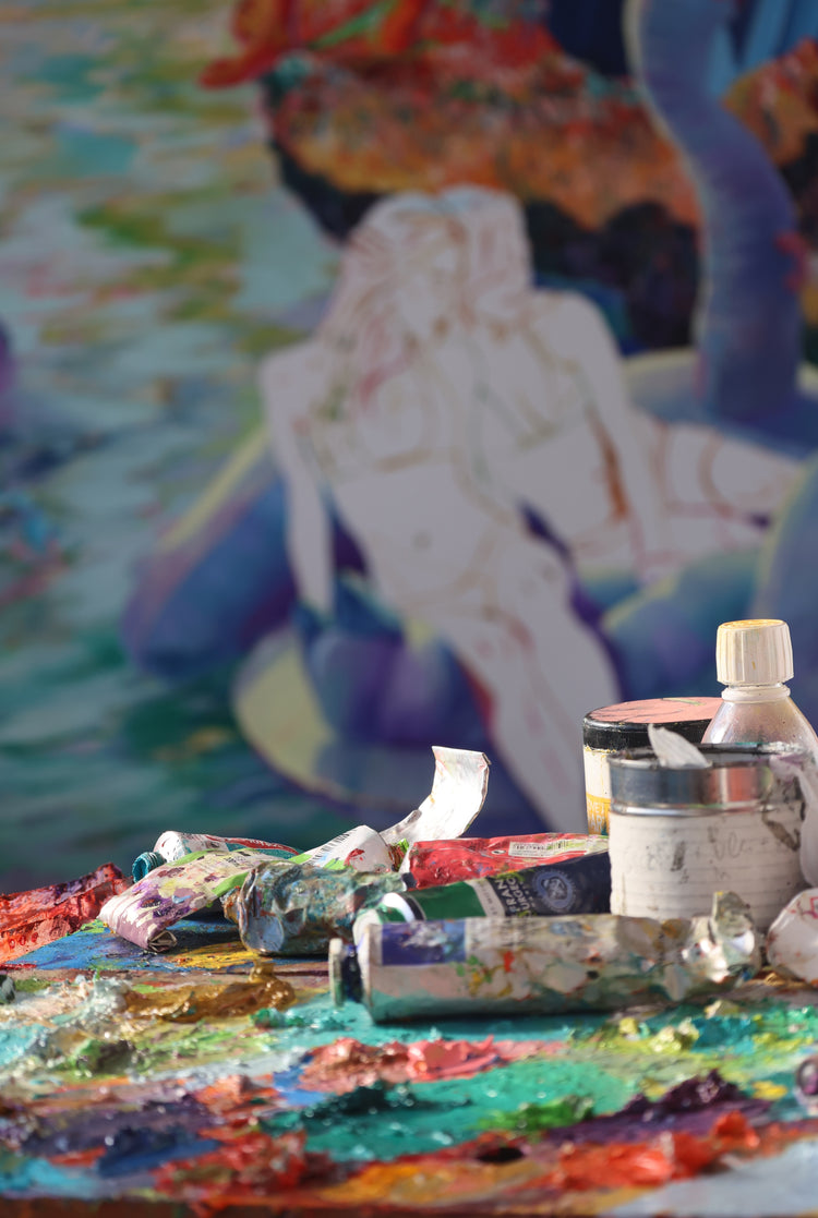 
Puer Aeternus by Dominic Virtosu: original work, 280x205cm, oil on canvas, 2023 (view 2)