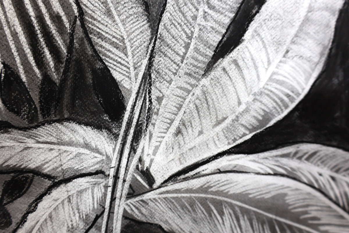 
Deep Jungle by Dominic Virtosu: original work, 151x125cm, charcoal on paper, 2024 (view 4)