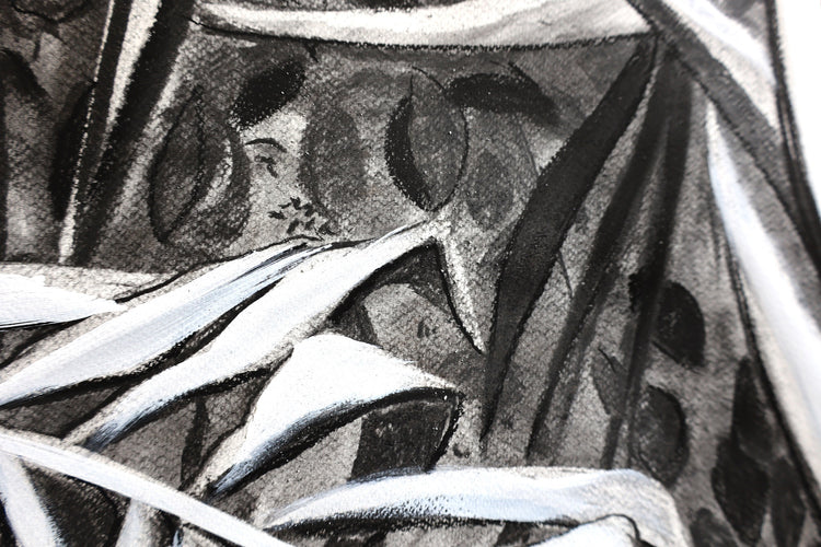 
Deep Jungle by Dominic Virtosu: original work, 151x125cm, charcoal on paper, 2024 (view 5)