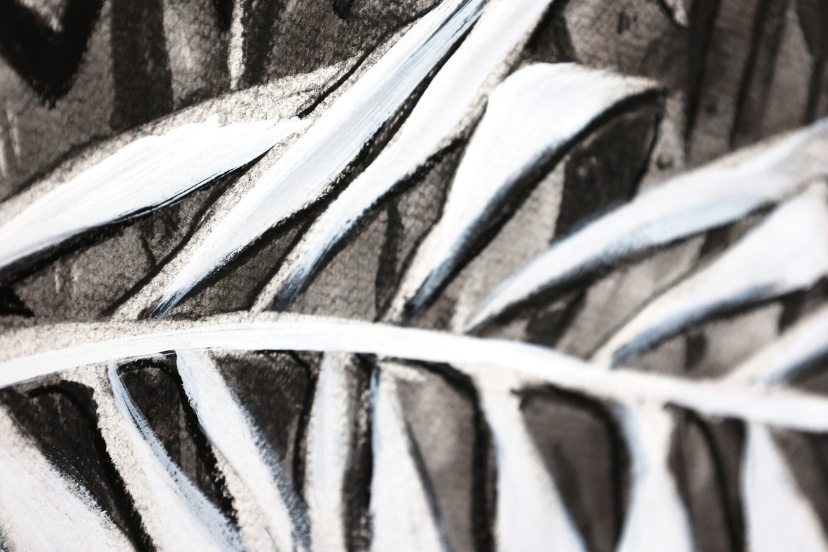 
Deep Jungle by Dominic Virtosu: original work, 151x125cm, charcoal on paper, 2024 (view 8)