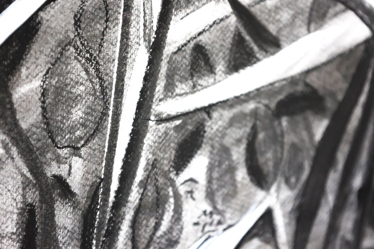 
Deep Jungle by Dominic Virtosu: original work, 151x125cm, charcoal on paper, 2024 (view 9)