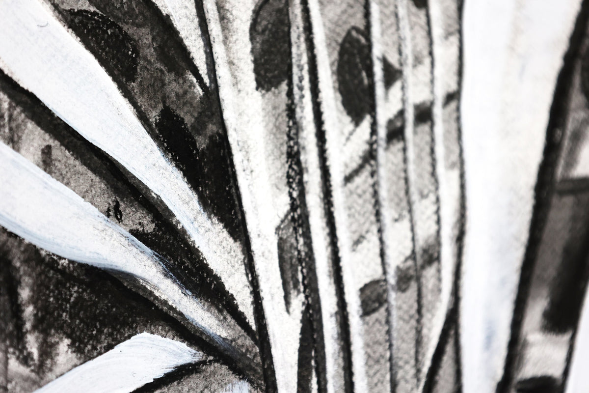 
Deep Jungle by Dominic Virtosu: original work, 151x125cm, charcoal on paper, 2024 (view 11)