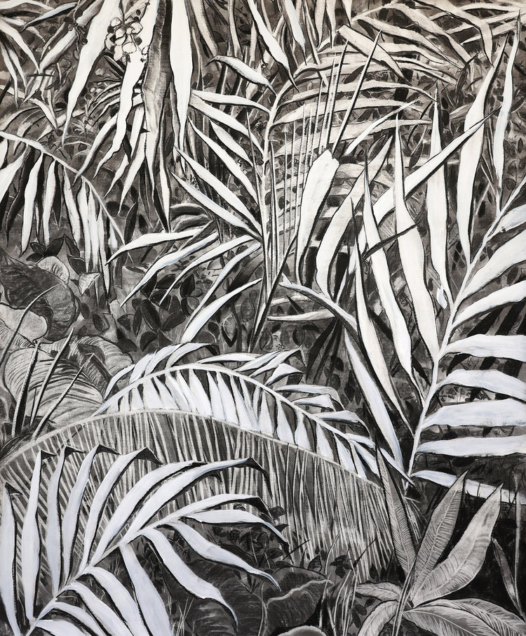 
Deep Jungle by Dominic Virtosu: original work, 151x125cm, charcoal on paper, 2024