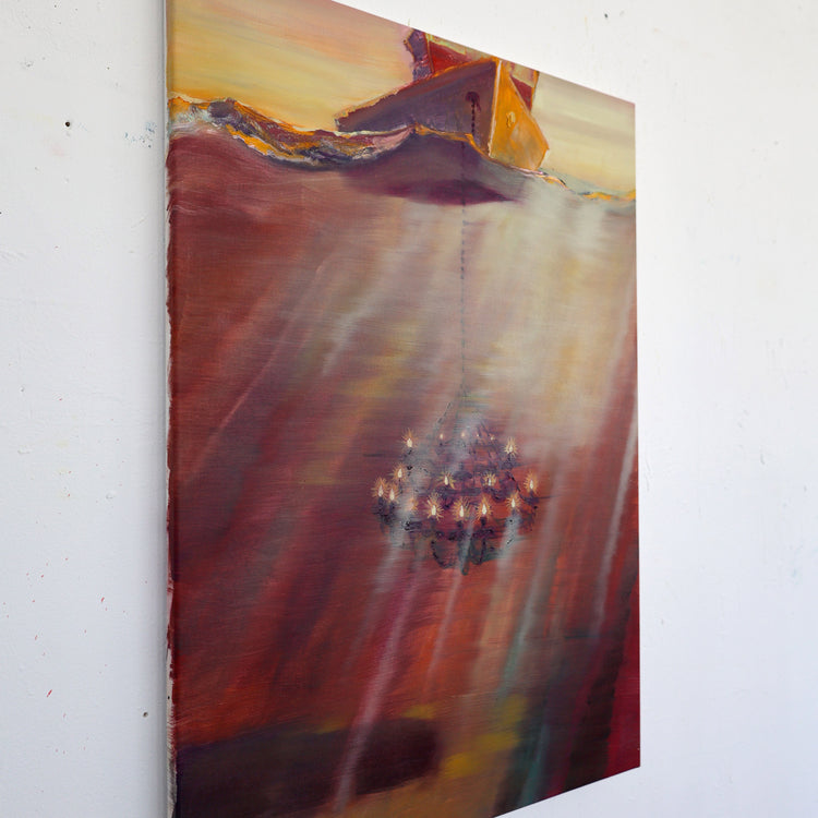 
Fishing for Happiness by Dominic Virtosu: original work, 61x88.5cm, oil on canvas, 2025 (view 5)