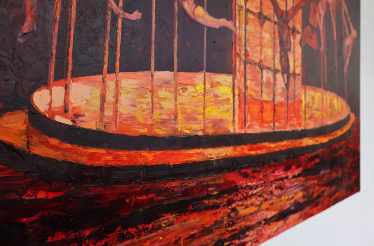 
Survival of the Fittest by Dominic Virtosu: original work, 150x180cm / 59.5x70.8 in, oil on canvas, 2023 (view 4)