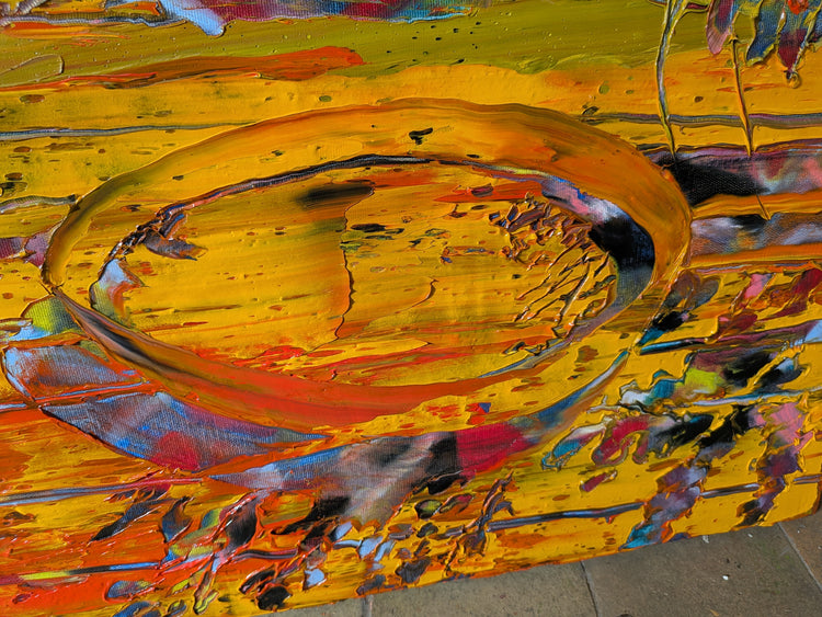 
Jazzy Sunshine by Dominic Virtosu: original work, 150x130cm / 59.06x51.18 in, oil on canvas, 2025 (view 11)