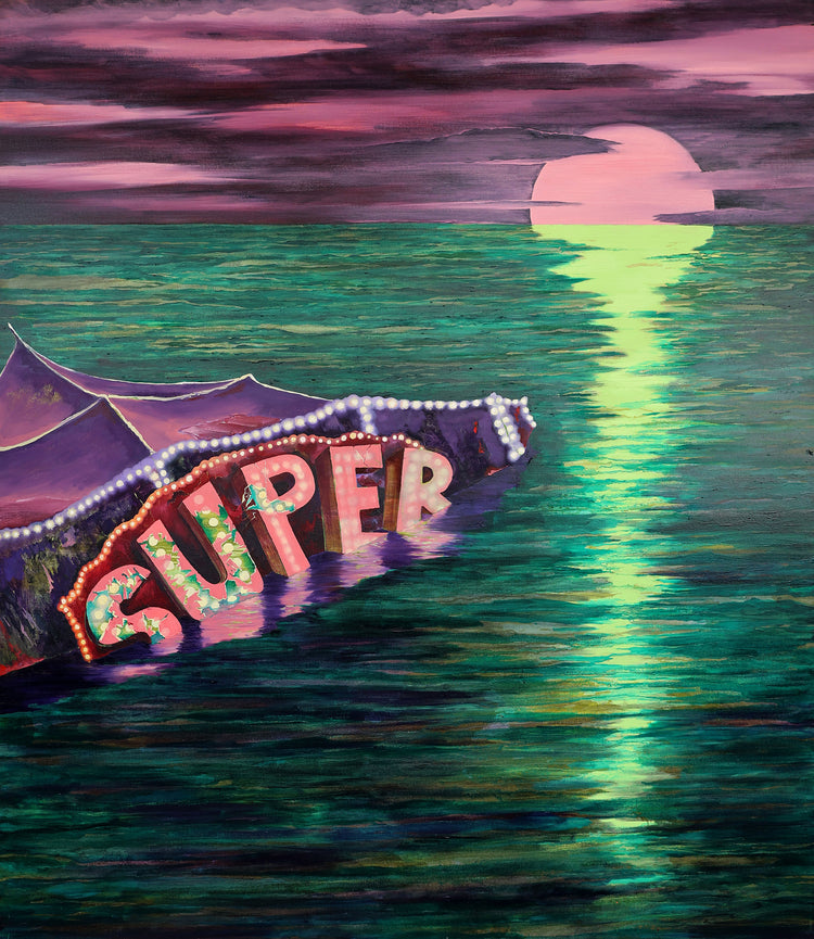 
Super by Dominic Virtosu: original work, 150x130cm / 59.06x51.18 in, oil on canvas, 2025 (view 4)