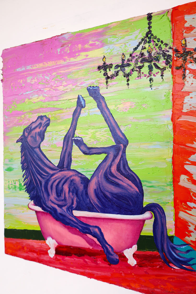 
Purple Dream by Dominic Virtosu: original work, 50x50cm, oil on canvas, 2023 (view 3)