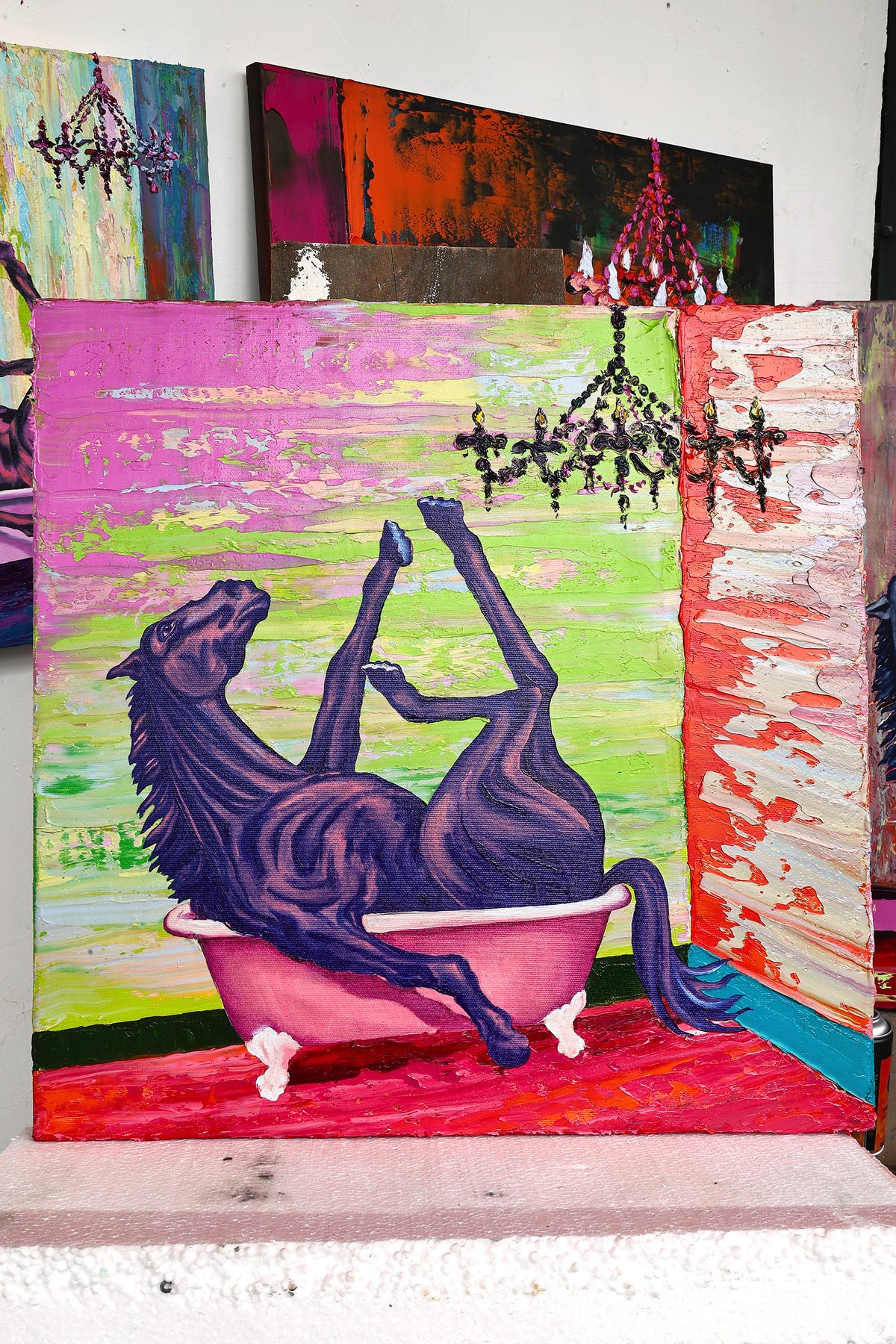 
Purple Dream by Dominic Virtosu: original work, 50x50cm, oil on canvas, 2023 (view 7)