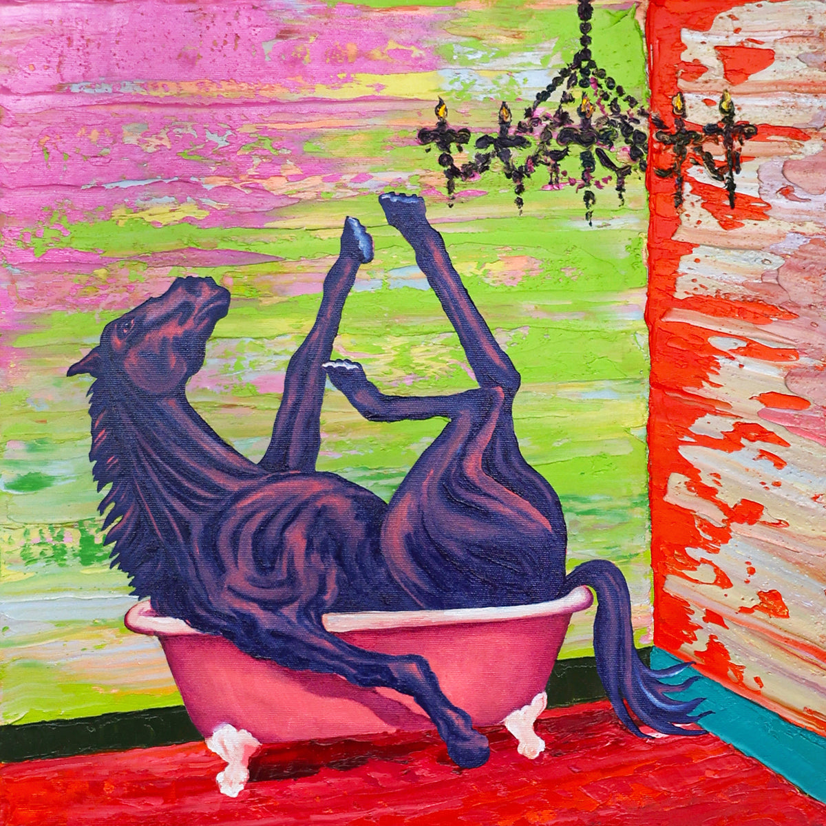 
Purple Dream by Dominic Virtosu: original work, 50x50cm, oil on canvas, 2023