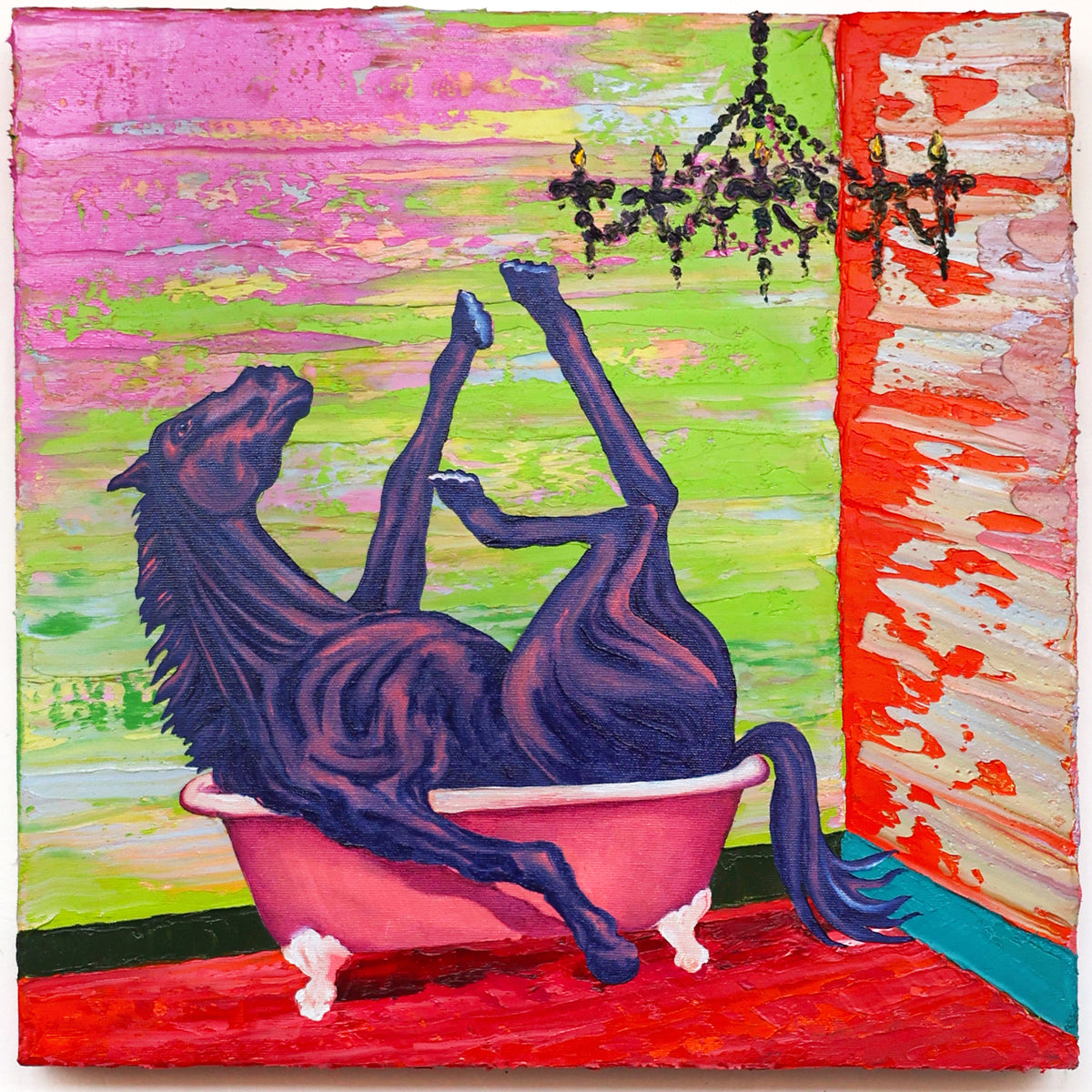
Purple Dream by Dominic Virtosu: original work, 50x50cm, oil on canvas, 2023 (view 2)