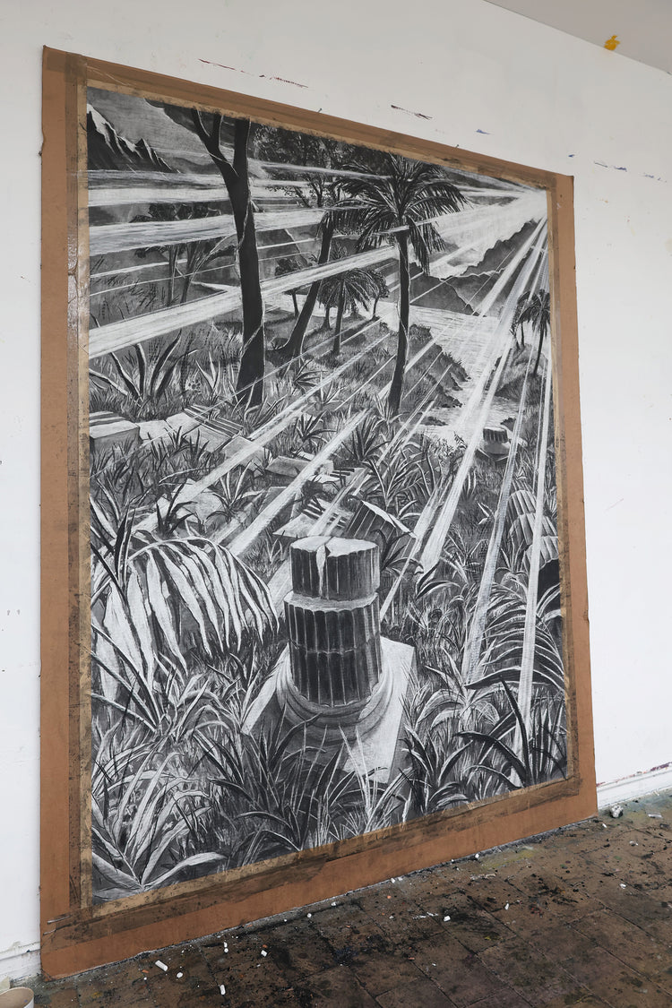 
The Time is Now by Dominic Virtosu: original work, 200x150cm / 78.74x59.06 in, Charcoal on Paper, 2024 (view 6)