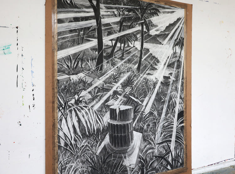 
The Time is Now by Dominic Virtosu: original work, 200x150cm / 78.74x59.06 in, Charcoal on Paper, 2024 (view 8)