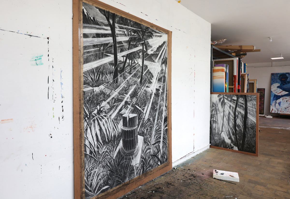 
The Time is Now by Dominic Virtosu: original work, 200x150cm / 78.74x59.06 in, Charcoal on Paper, 2024 (view 9)