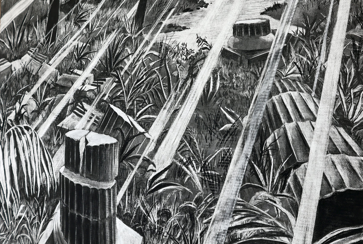 
The Time is Now by Dominic Virtosu: original work, 200x150cm / 78.74x59.06 in, Charcoal on Paper, 2024 (view 15)