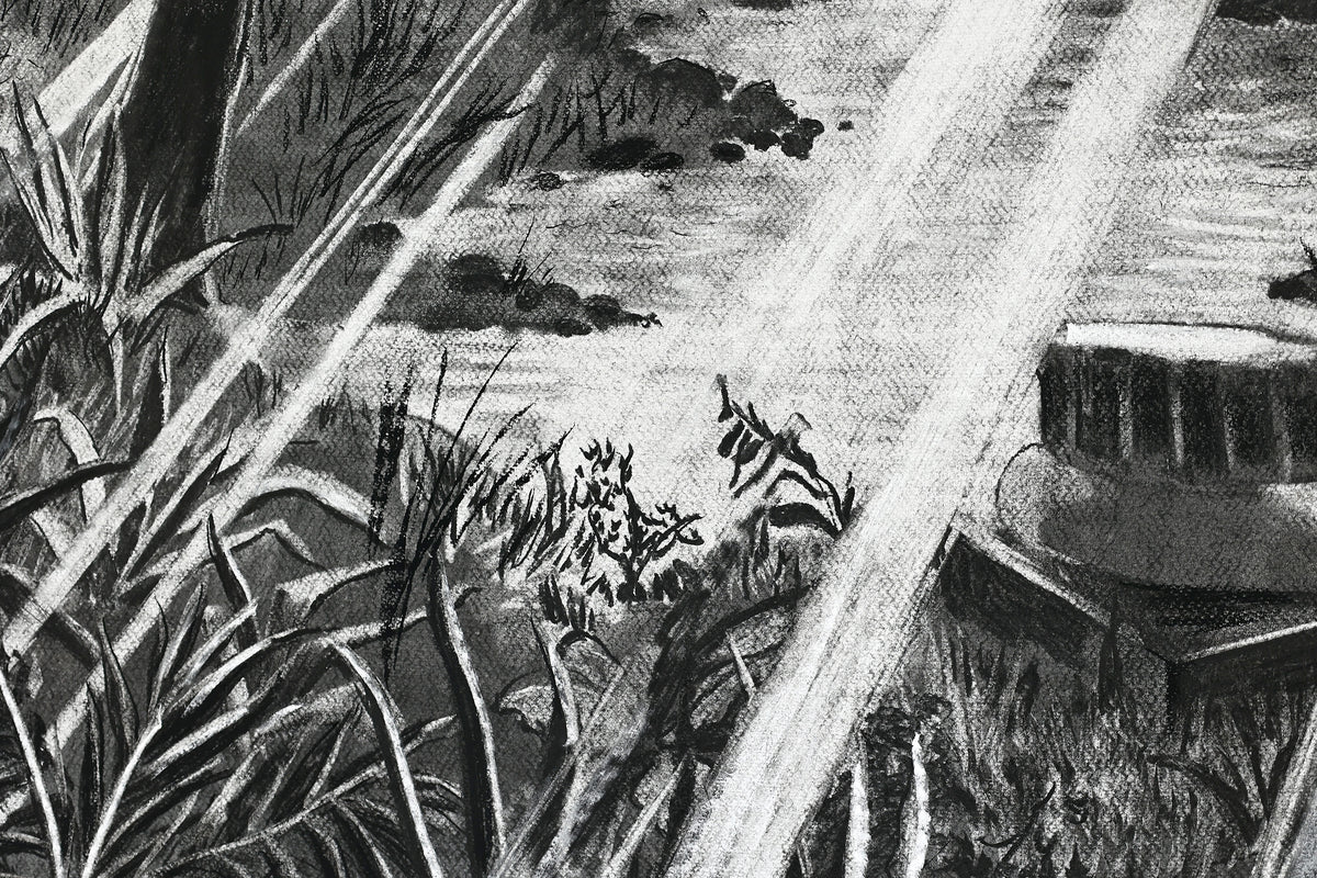 
The Time is Now by Dominic Virtosu: original work, 200x150cm / 78.74x59.06 in, Charcoal on Paper, 2024 (view 19)