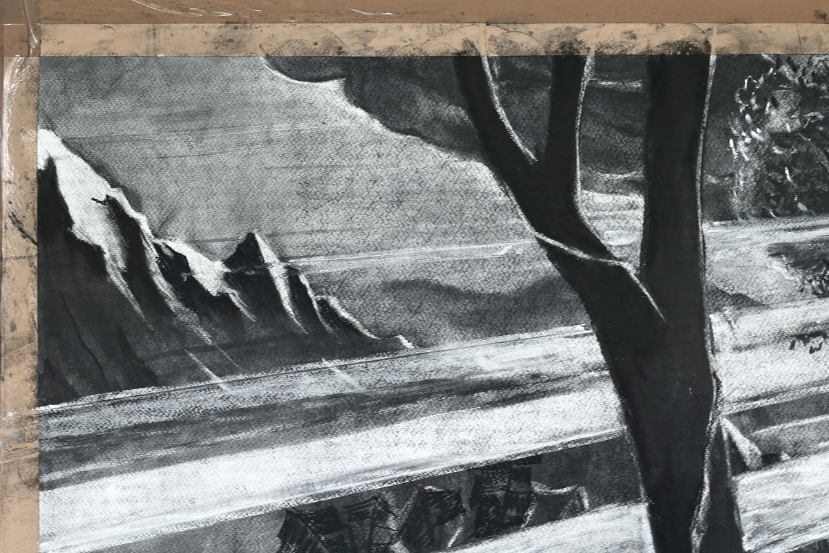 
The Time is Now by Dominic Virtosu: original work, 200x150cm / 78.74x59.06 in, Charcoal on Paper, 2024 (view 39)