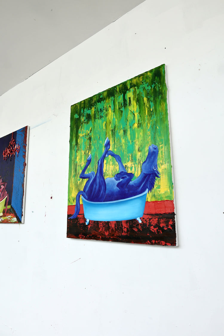 
Blue Horse by Dominic Virtosu: original work, 100x80cm / 39.3x31.49 in, oil on canvas, 2023 (view 3)