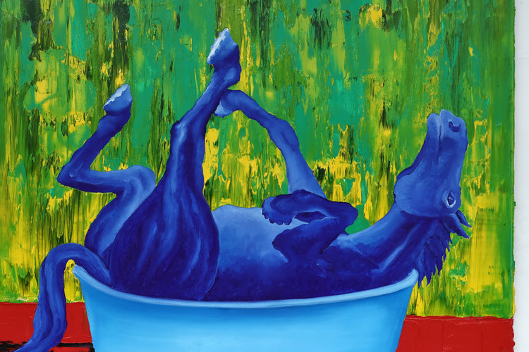 
Blue Horse by Dominic Virtosu: original work, 100x80cm / 39.3x31.49 in, oil on canvas, 2023 (view 7)
