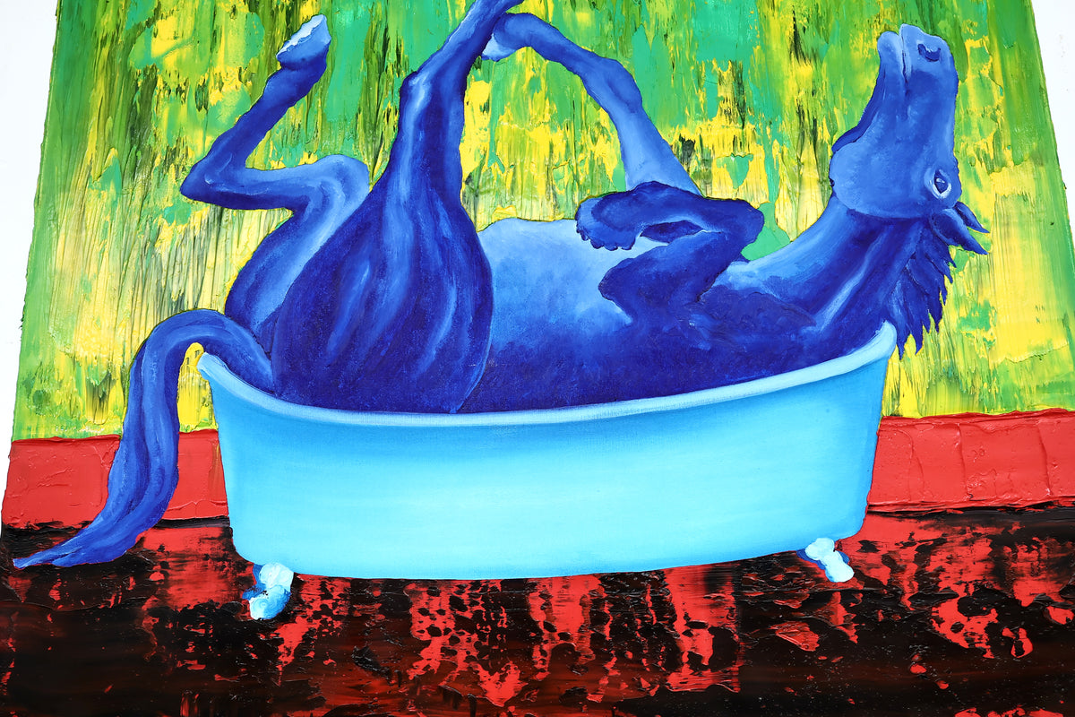 
Blue Horse by Dominic Virtosu: original work, 100x80cm / 39.3x31.49 in, oil on canvas, 2023 (view 10)