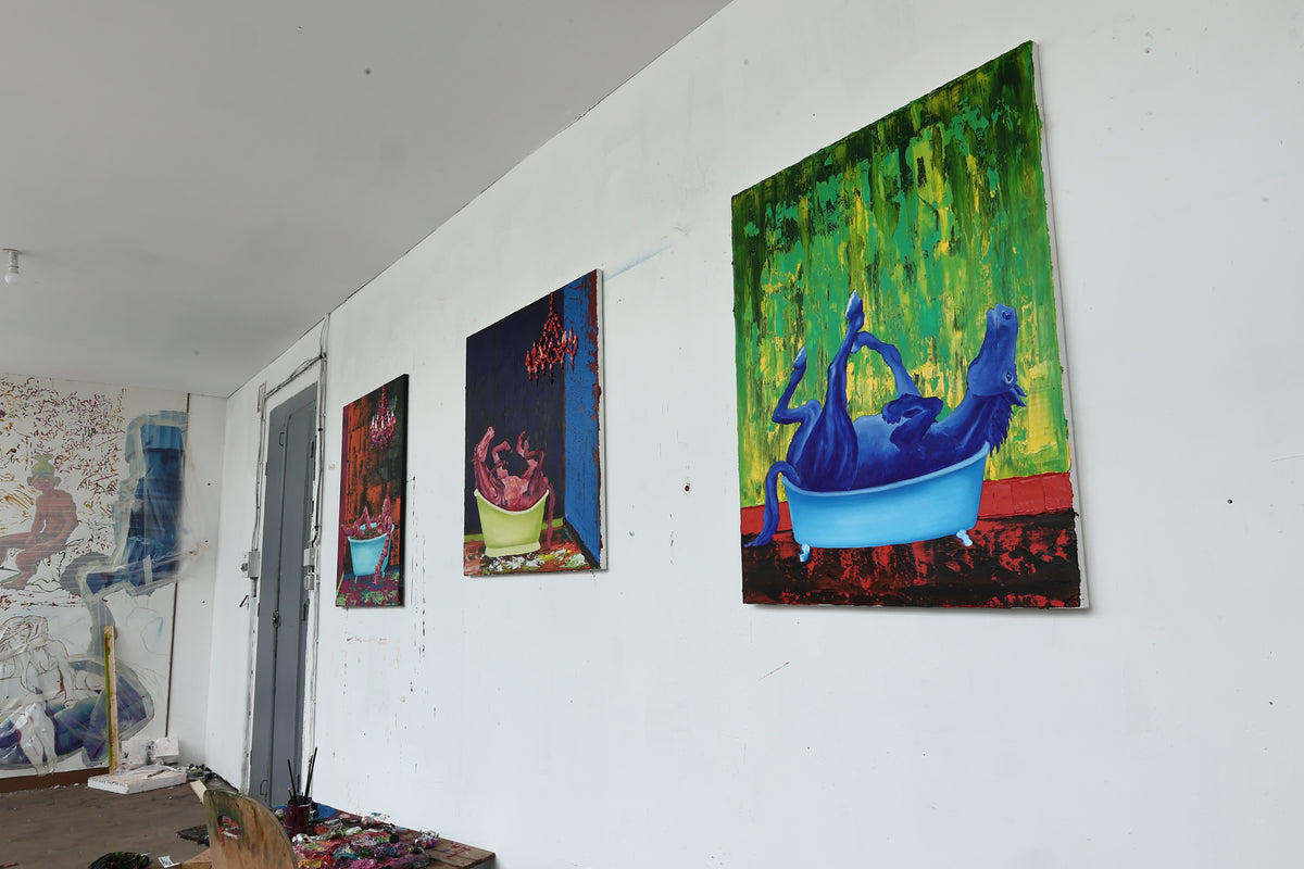
Blue Horse by Dominic Virtosu: original work, 100x80cm / 39.3x31.49 in, oil on canvas, 2023 (view 13)