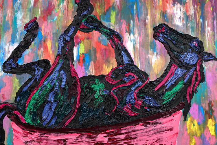 
Dark Prince by Dominic Virtosu: original work, 100x130cm / 39.3 x 51.18 in, oil paint on canvas, 2023 (view 4)