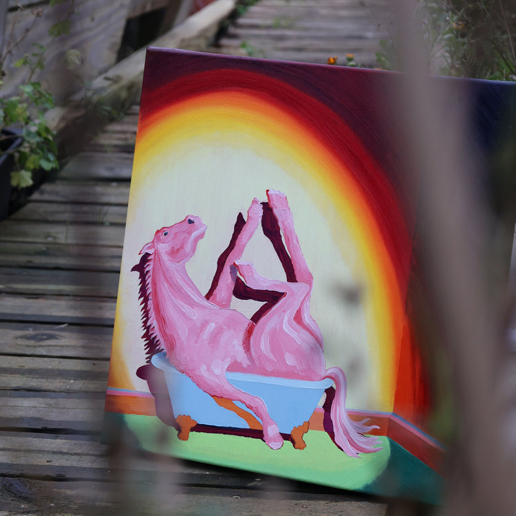 
Light of Hope by Dominic Virtosu: original work, 50x50cm, oil on canvas, 2024 (view 3)