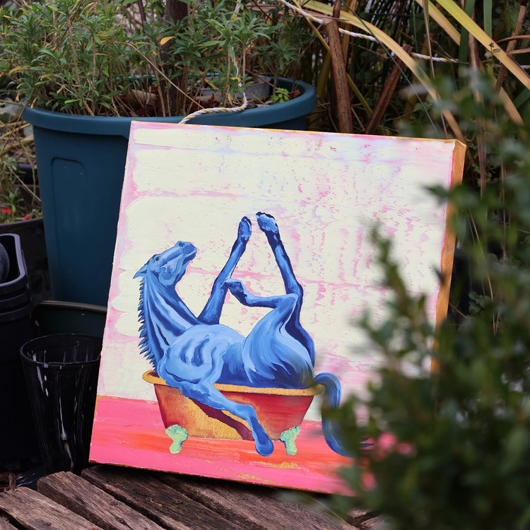 
Magic Blue by Dominic Virtosu: original work, 50x50cm, oil on canvas, 2024 (view 5)