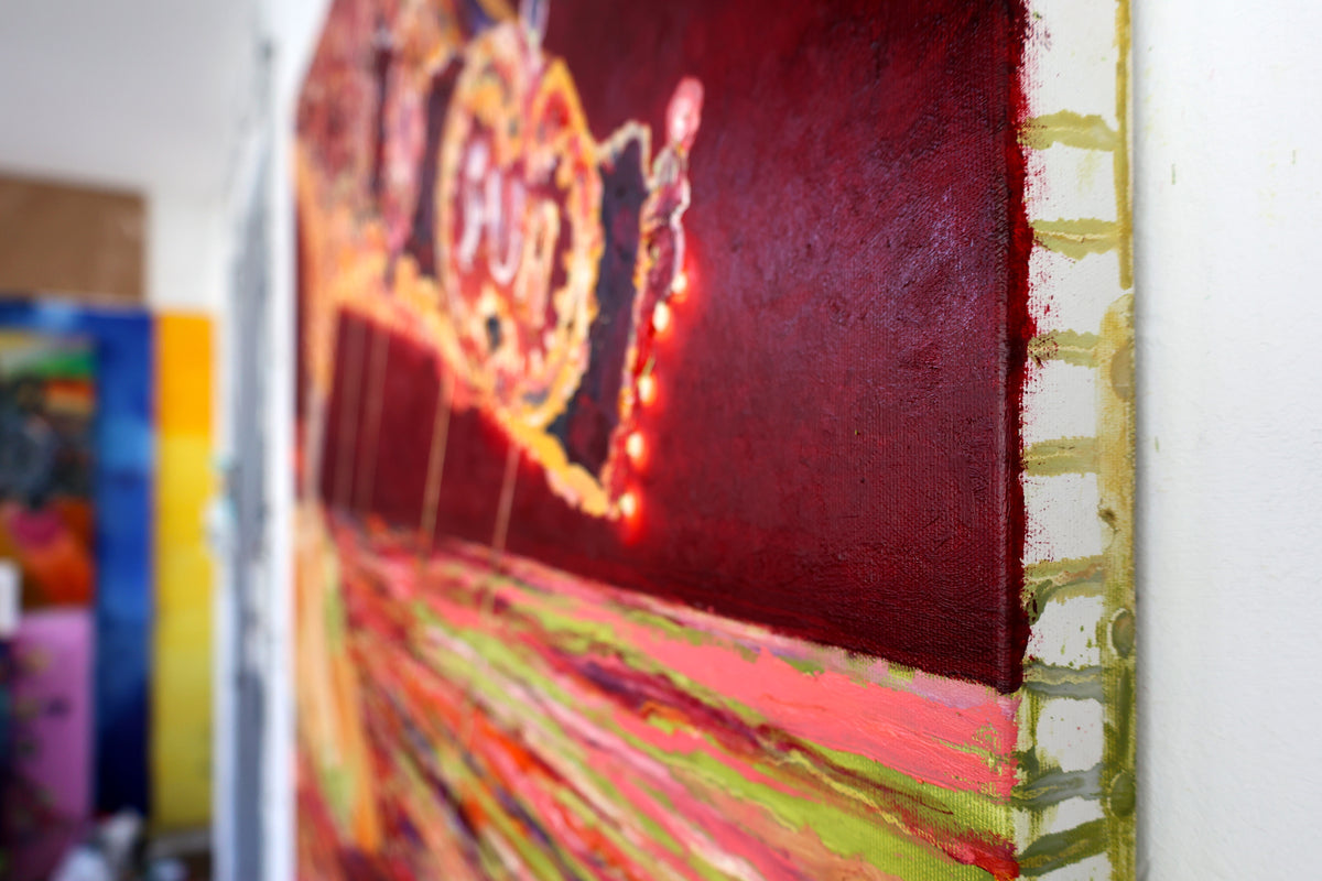 
One day in Paradise by Dominic Virtosu: original work, 150x130cm / 59.06x51.18 in, oil on canvas, 2025 (view 8)