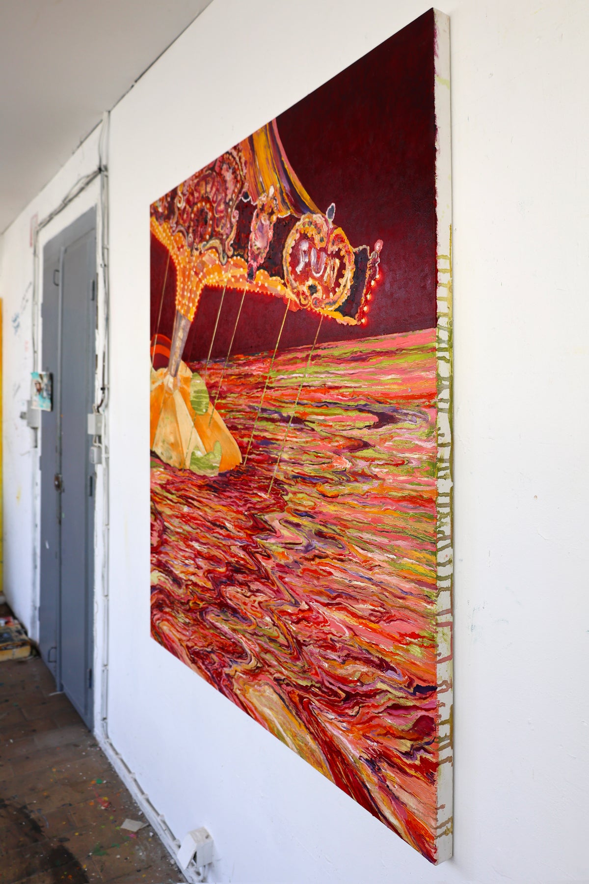 
One day in Paradise by Dominic Virtosu: original work, 150x130cm / 59.06x51.18 in, oil on canvas, 2025 (view 9)
