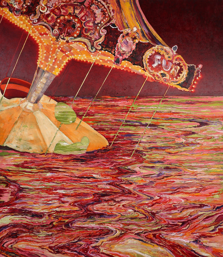 
One day in Paradise by Dominic Virtosu: original work, 150x130cm / 59.06x51.18 in, oil on canvas, 2025 (view 2)