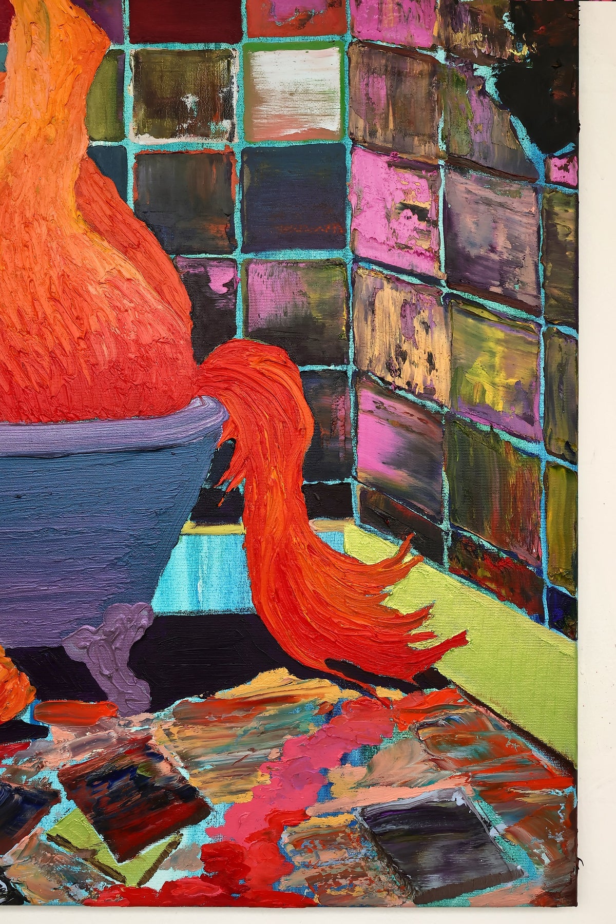 
Orange King by Dominic Virtosu: original work, 130x100cm / 51.18x39.3 in, oil paints on canvas, 2023 (view 3)