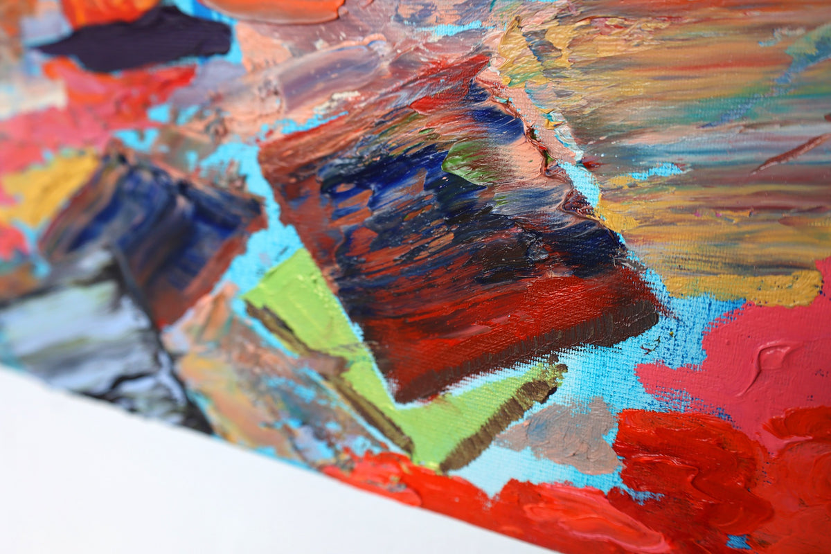 
Orange King by Dominic Virtosu: original work, 130x100cm / 51.18x39.3 in, oil paints on canvas, 2023 (view 5)