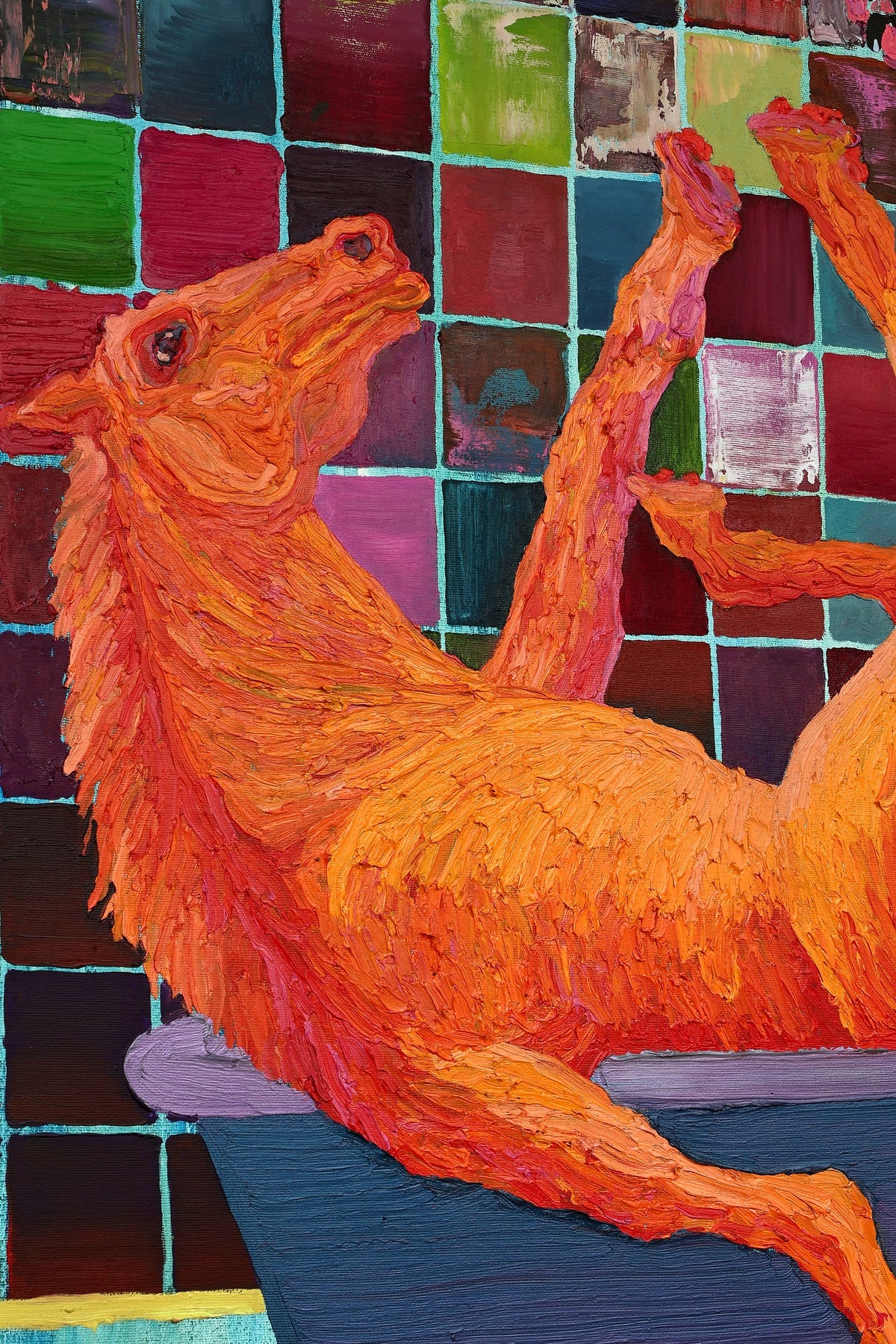 
Orange King by Dominic Virtosu: original work, 130x100cm / 51.18x39.3 in, oil paints on canvas, 2023 (view 9)