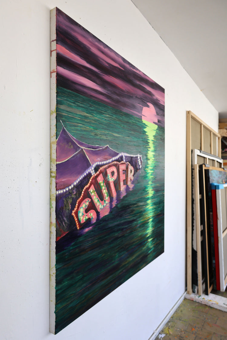 
Super by Dominic Virtosu: original work, 150x130cm / 59.06x51.18 in, oil on canvas, 2025 (view 6)