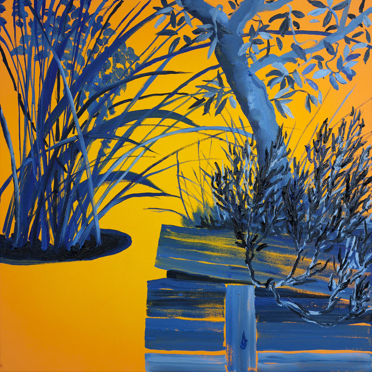 
Warmth of the Sun by Dominic Virtosu: original work, 60x60 cm / 23.62x23.62 in, oil and spray paint on canvas, 2025