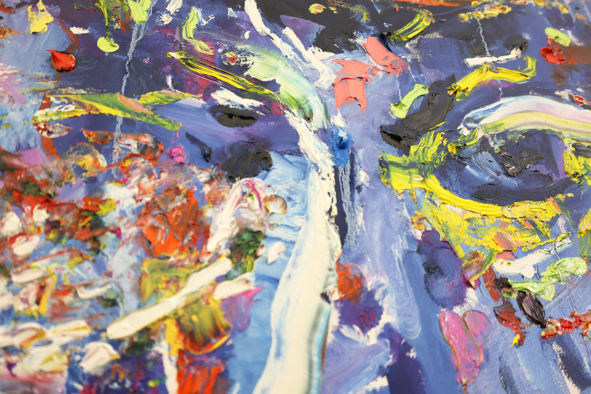 
Self-Expression in Blue by Dominic Virtosu: original work, 150x150cm / 59.05x59.05 in, oil on canvas, 2021 (view 13)