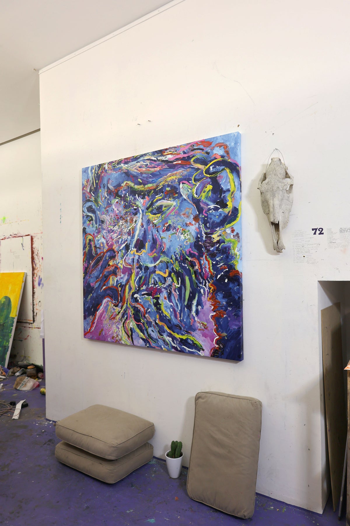 
Self-Expression in Blue by Dominic Virtosu: original work, 150x150cm / 59.05x59.05 in, oil on canvas, 2021 (view 6)