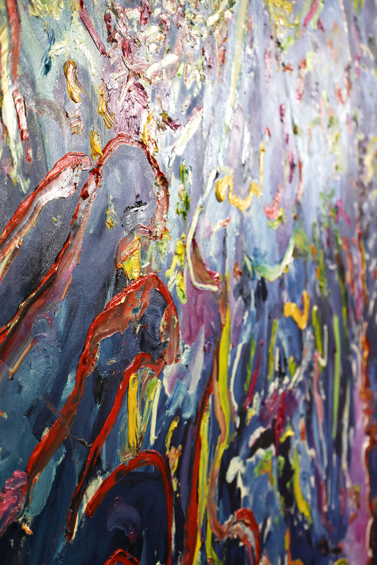 
Self-Expression in Blue by Dominic Virtosu: original work, 150x150cm / 59.05x59.05 in, oil on canvas, 2021 (view 7)
