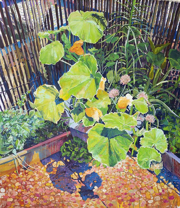 
A Quiet Corner - oil on canvas original painting by contemporary Artist Dominic Virtsu