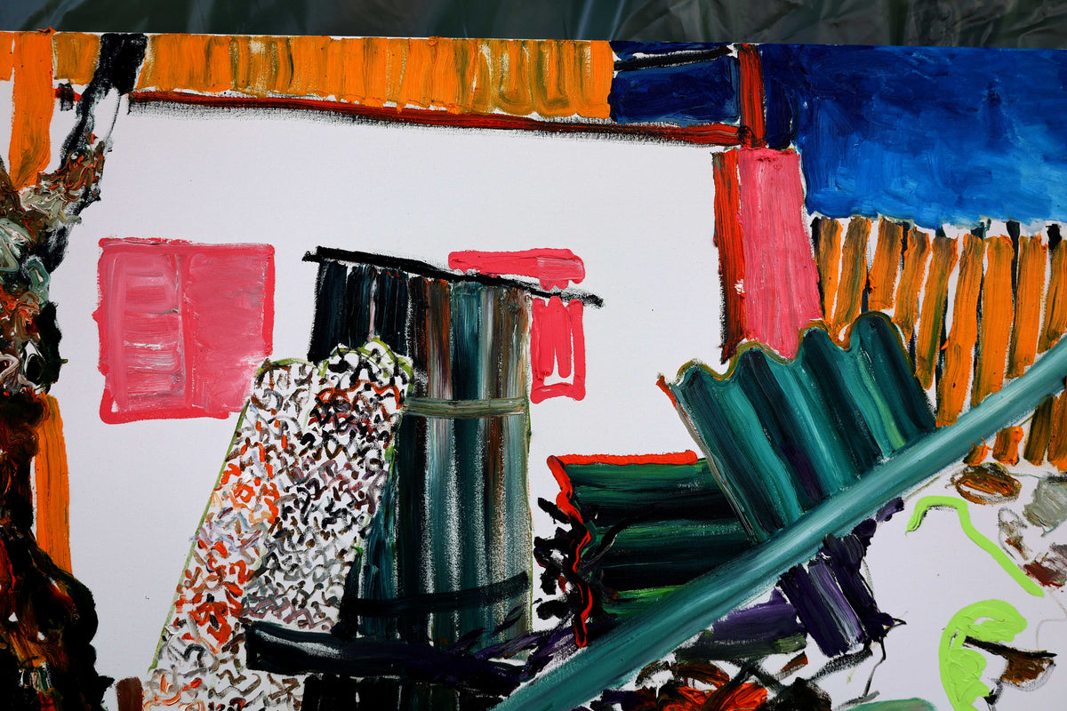 
Building Chaos by Dominic Virtosu: original work, 150x150cm / 59.06x59.06 in, digital print canvas, 2021 (view 4)
