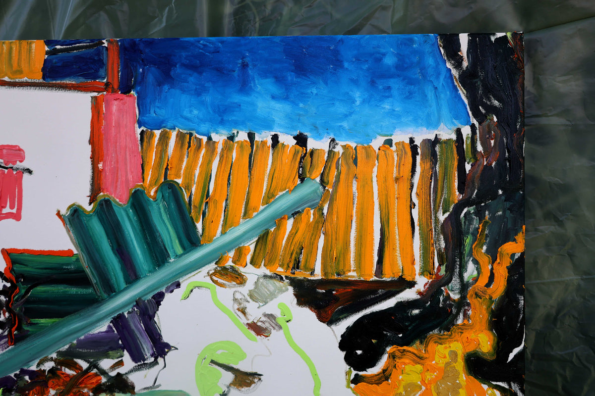 
Building Chaos by Dominic Virtosu: original work, 150x150cm / 59.06x59.06 in, digital print canvas, 2021 (view 5)