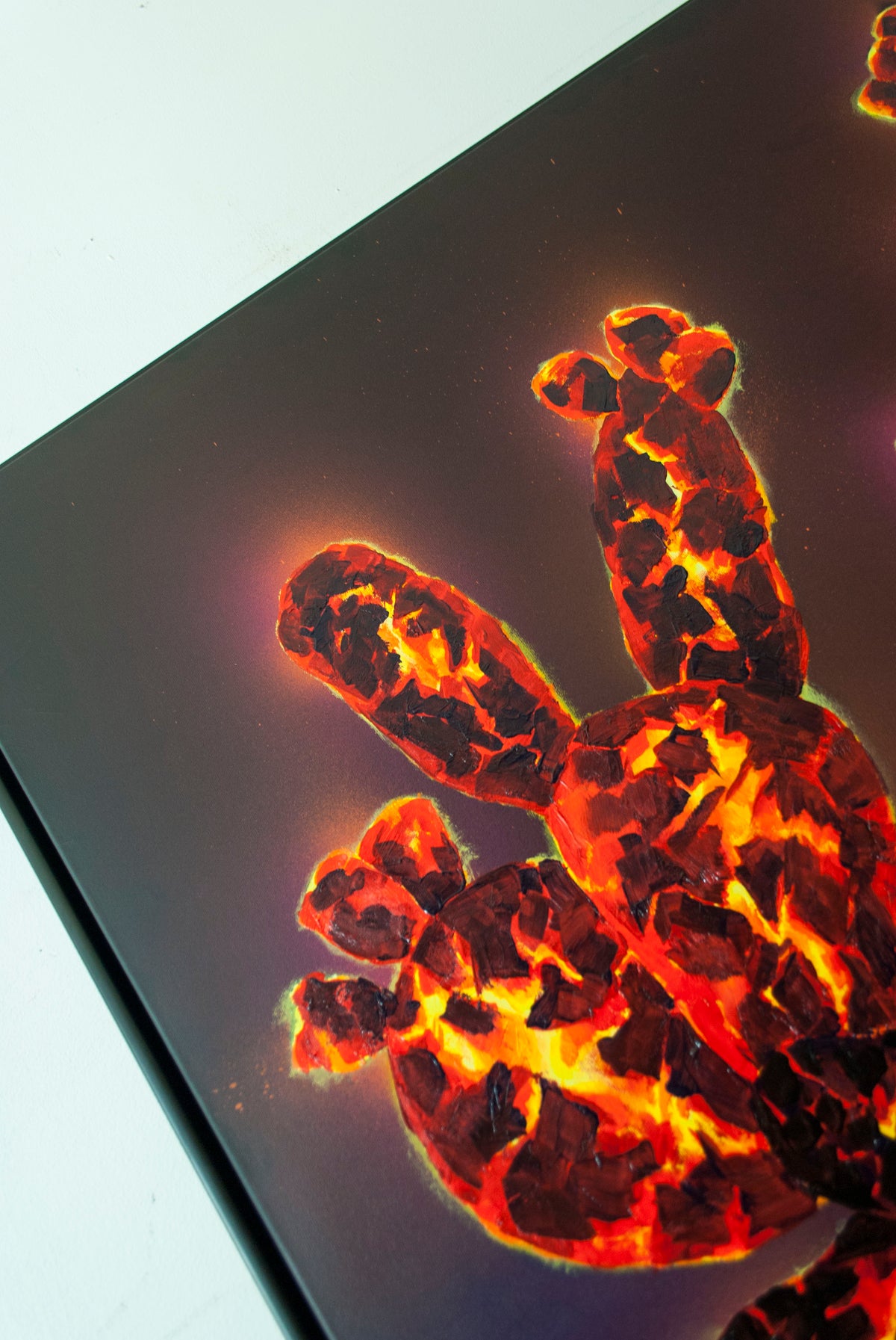 
Ember Cactus by Dominic Virtosu: original work, 150x130cm / 59.06x51.18 in, oil and spray paints on canvas, 2021 (view 12)