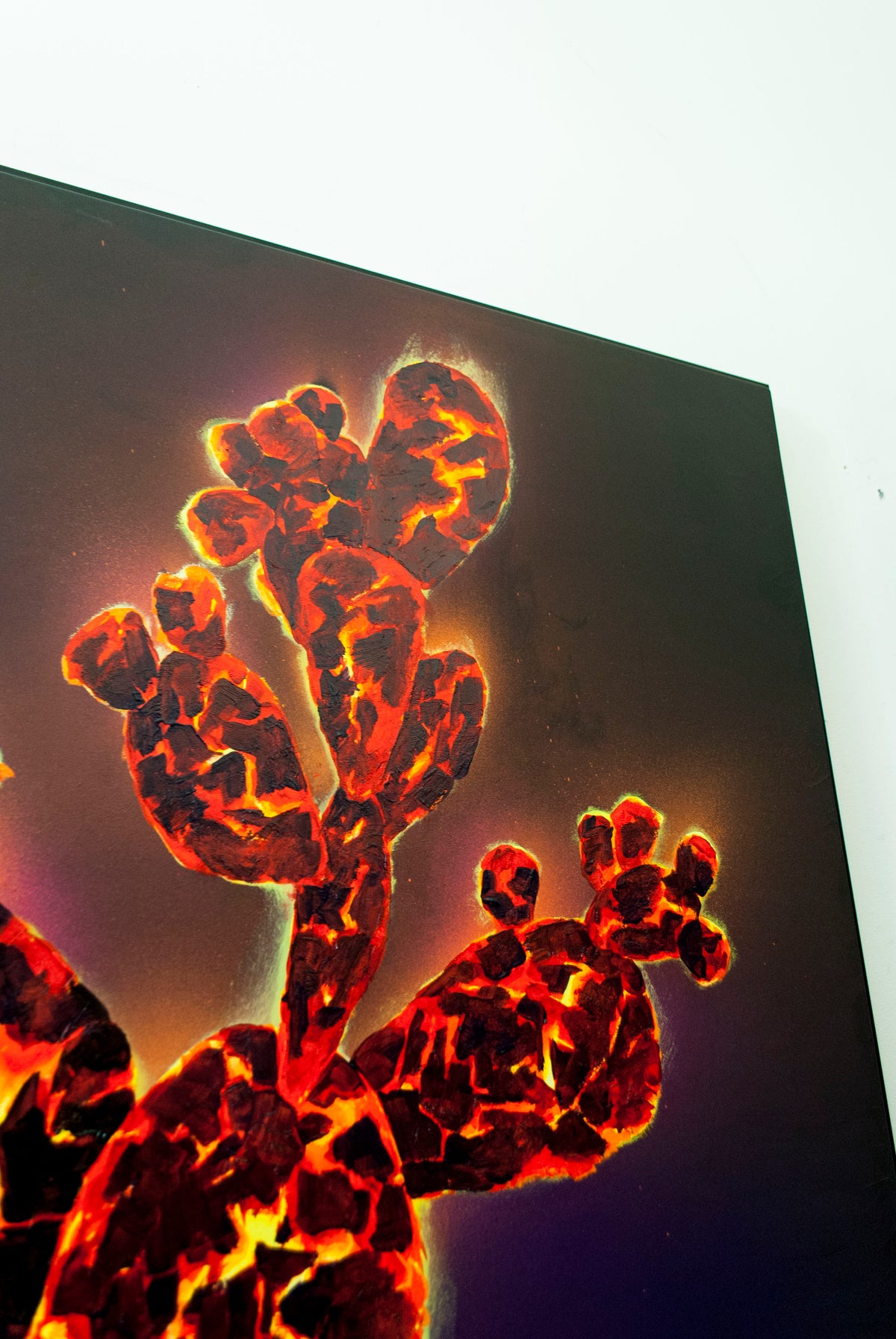 
Ember Cactus by Dominic Virtosu: original work, 150x130cm / 59.06x51.18 in, oil and spray paints on canvas, 2021 (view 13)