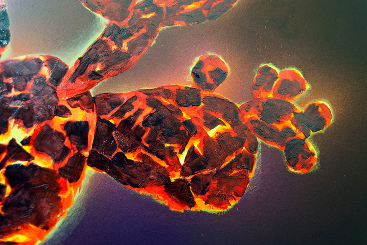 
Ember Cactus by Dominic Virtosu: original work, 150x130cm / 59.06x51.18 in, oil and spray paints on canvas, 2021 (view 15)