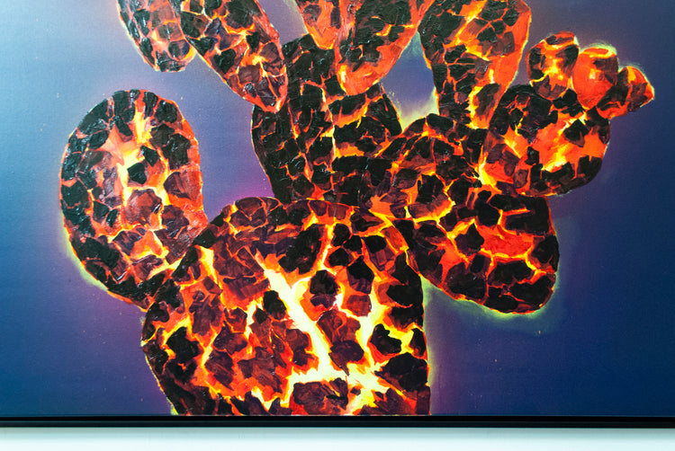 
Ember Cactus by Dominic Virtosu: original work, 150x130cm / 59.06x51.18 in, oil and spray paints on canvas, 2021 (view 17)