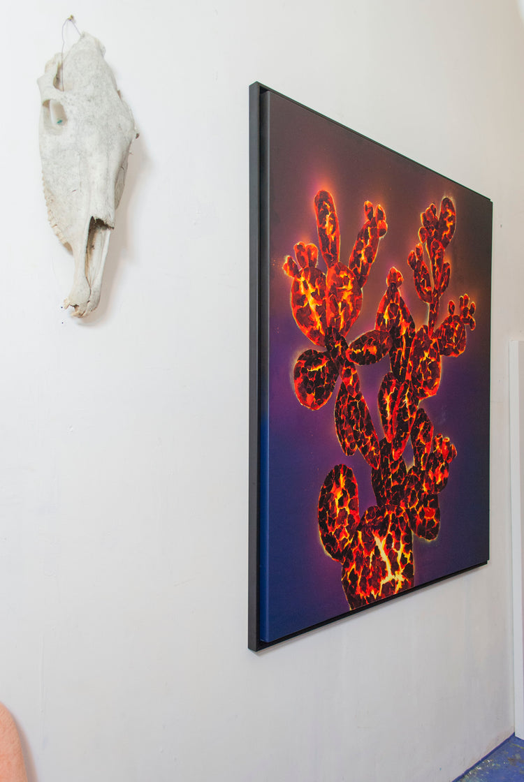 
Ember Cactus by Dominic Virtosu: original work, 150x130cm / 59.06x51.18 in, oil and spray paints on canvas, 2021 (view 18)