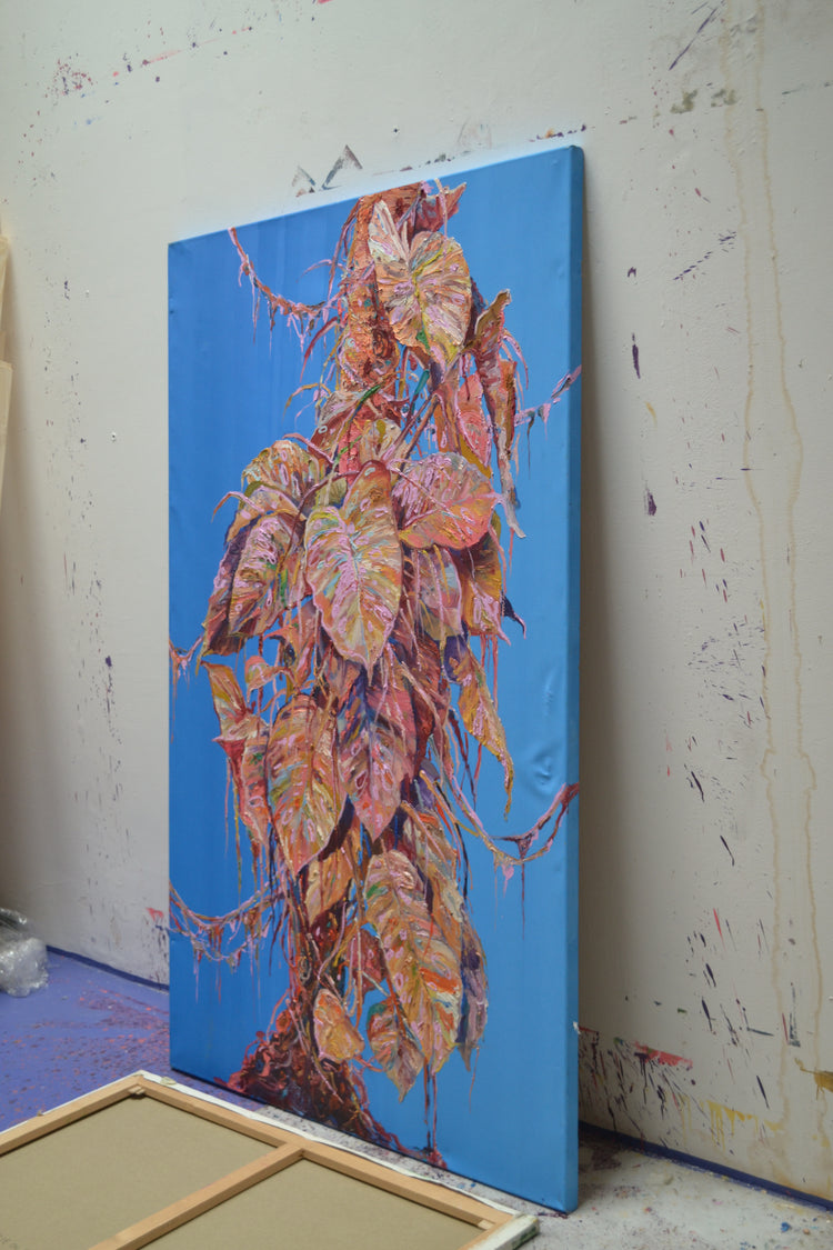 
Blue Jungle by Dominic Virtosu: original work, 180x110cm / 70.86x43.30 in, oil on canvas, 2018 (view 3)
