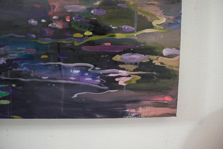 
detail view of Dancers of Love, 150x150cm, oil on canvas, 2021 by Dominic Virtosu