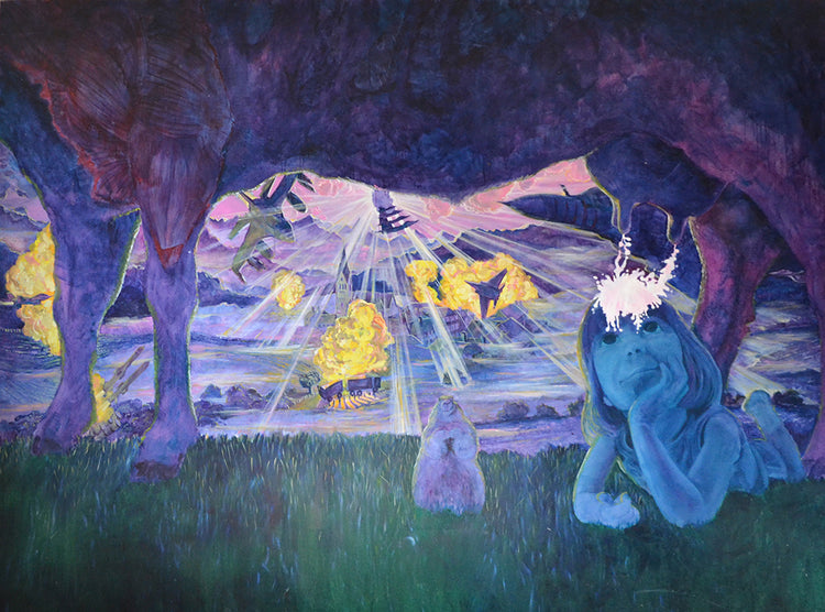 
War of Milk by Dominic Virtosu: original work, 190X250cm / 74.8x98.4 in, oil on canvas, 2011